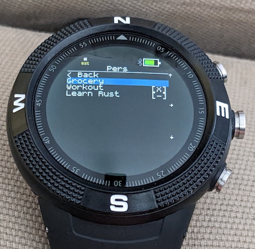 TodoList app for a smartwatch watch Fran ois Lancelot